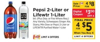 ShopRite Pepsi 2-liter or lifewtr 1-liter offer