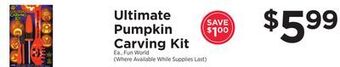 ShopRite Ultimate pumpkin carving kit offer