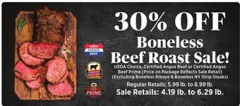 ShopRite Boneless beef roast sale! offer