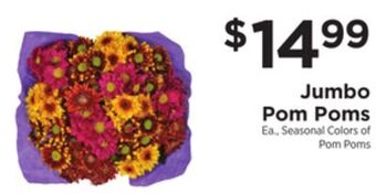 ShopRite Jumbo pom poms offer