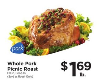 ShopRite Whole pork picnic roast offer