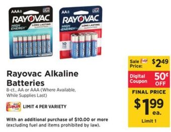 ShopRite Alkaline batteries offer
