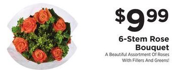 ShopRite 6-stem rose bouquet offer