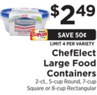 ShopRite Large food containers offer
