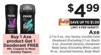 ShopRite Axe offer