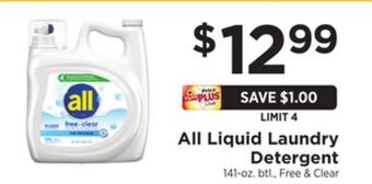 ShopRite Liquid laundry detergent offer