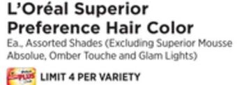 ShopRite Superior preference hair color offer