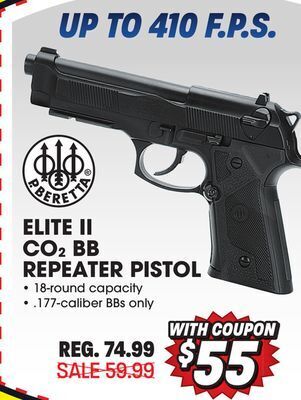 Big 5 Beretta elite ii co2 repeater bb pistol offer