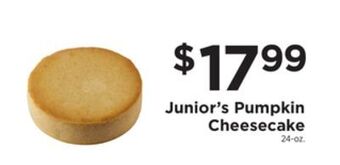 ShopRite Junior's pumpkin cheesecake offer