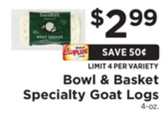 ShopRite Specialty goat logs offer