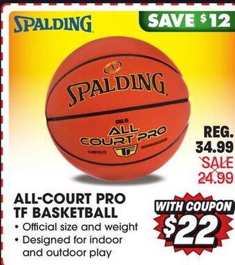 Big 5 Spalding all court pro tf basketball offer