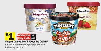 Meijer Haagen-dazs or ben & jerry's ice cream offer