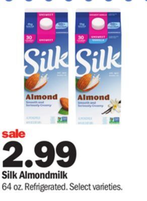 Meijer Silk almondmilk offer