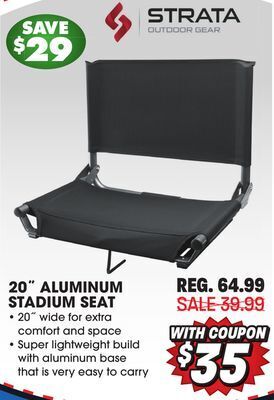 Big 5 Strata outdoor gear 20 aluminum stadium seat offer