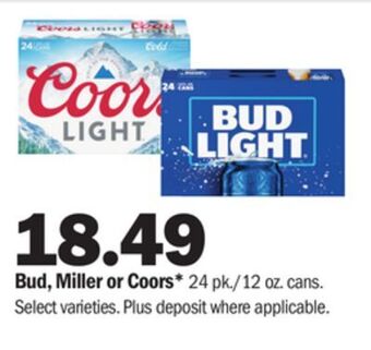 Meijer Bud, miller or coors offer
