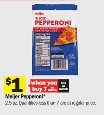 Meijer Meijer pepperoni offer