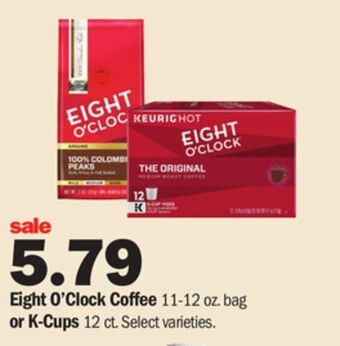 Meijer Eight o'clock coffee 11-12 oz. bag or k-cups 12 ct offer