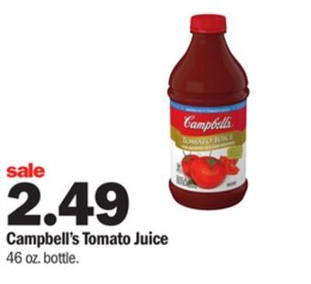 Meijer Campbell's tomato juice offer