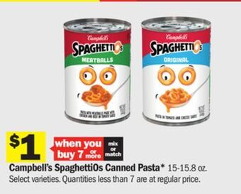 Meijer Campbell's spaghettios canned pasta offer
