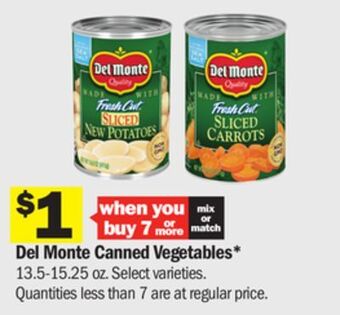 Meijer Del monte canned vegetables offer