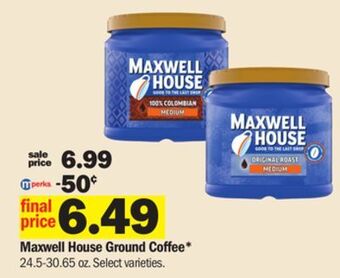 Meijer Maxwell house ground coffee offer