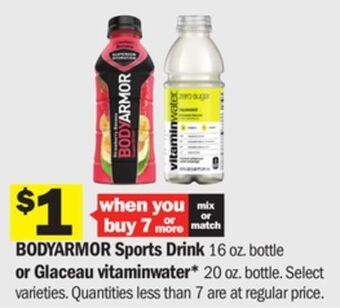 Meijer Bodyarmor sports drink 16 oz. bottle or glaceau vitaminwater* 20 oz. bottle offer