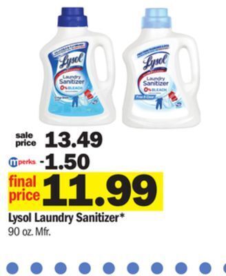 Meijer Lysol laundry sanitizer offer