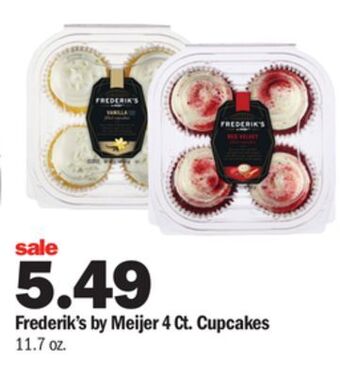 Meijer Frederik's by meijer 4 ct. cupcakes offer