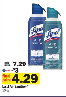 Meijer Lysol air sanitizer offer