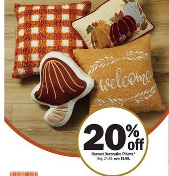 Meijer Harvest decorative pillows offer