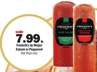 Meijer Frederik's by meijer salami or pepperoni offer