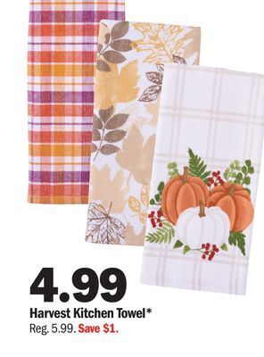 Meijer Harvest kitchen towel offer