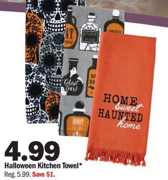Meijer Halloween kitchen towel offer