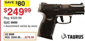Dunham's Sports Taurus g2c 9mm offer