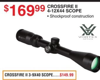 Dunham's Sports Vortex crossfire ii 4-12x44 scope offer