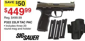 Dunham's Sports Sig sauer 22lr tac pac offer