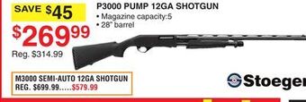 Dunham's Sports Stoeger p3000 pump 12ga shotgun offer