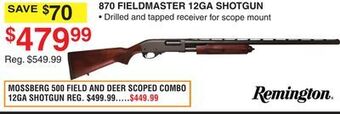 Dunham's Sports Remington 870 fieldmaster 12ga shotgun offer