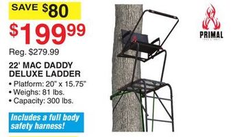 Dunham's Sports Primal 22' mac daddy deluxe ladder offer