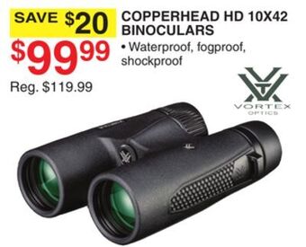 Dunham's Sports Vortex copperhead hd 10x42 binoculars offer