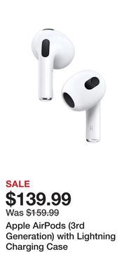 BJ’s Apple airpods (3rd generation) with lightning charging case offer