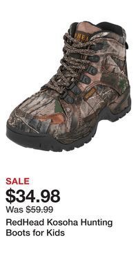 Cabela's Redhead kosoha hunting boots for kids offer