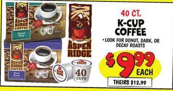 Ollie's 40 ct. k-cup coffee offer