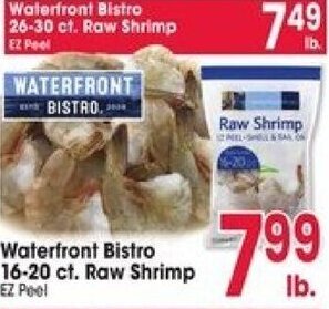 Jewel-Osco Waterfront Bistro 16-20 ct. Raw Shrimp offer