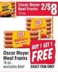 Jewel-Osco Oscar Mayer Meat Franks offer