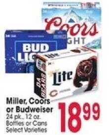 Jewel-Osco Miller, Coors or Budweiser offer
