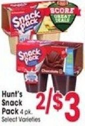 Jewel-Osco Hunt's Snack Pack 4pk. offer