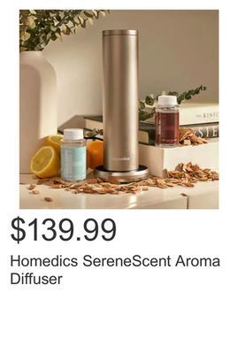 Costco Homedics serenescent aroma diffuser offer