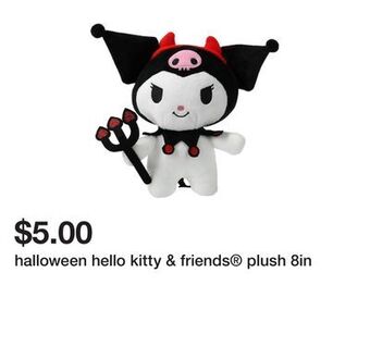Five Below Halloween hello kitty & friends plush 8in offer