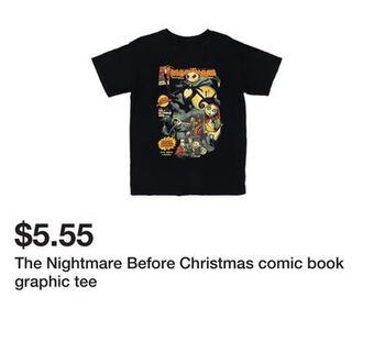 Five Below The nightmare before christmas comic book graphic tee offer